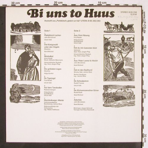 V.A.Bi uns to Huus: Plattdütsch gistern un'ht, Litera(8 65 294), DDR, 1980 - LP - V2759 - 7,50 Euro