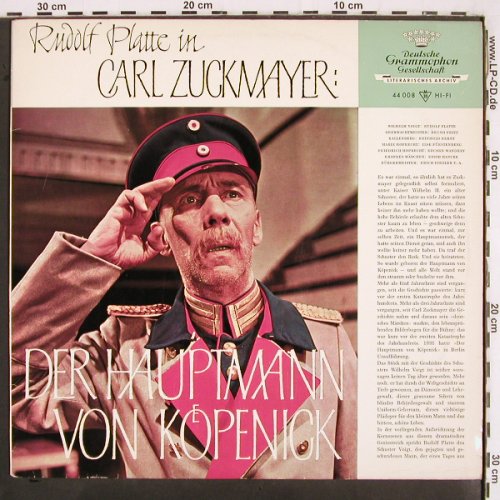 Zuckmayer,Carl: Der Hauptmann von Köpenick,R.Platte, D.Gr.(44 008), D, vg+/vg+, 1962 - LP - V2944 - 7,50 Euro