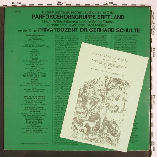 Barocke Hörnerklänge in Dom und Au: Hubertusmesse m.Orgel,Jagdfest.., Privat (F 666 089), D, vg-/m- Typ: LP Best.-Nr.: V2959 Preis: 5,00 Euro