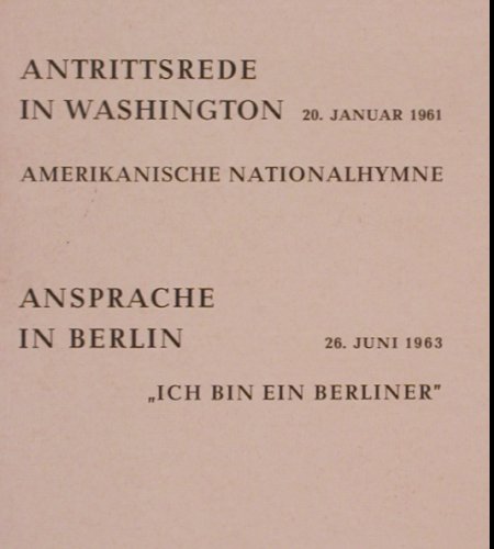 Kennedy,John F.: Antrittsrede Washington/Berlin 1963, Somerset (HD-500), D Typ: LP Best.-Nr.: V3151 Preis: 7,50 Euro