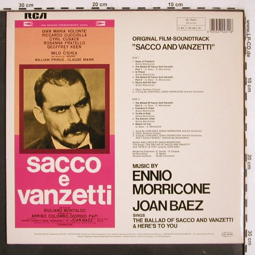 Sacco & Vanzetti: Ennio Morricone/Joan Baez (1972), RCA (NL70231), D,like new, 1981 Typ: LP Best.-Nr.: V3444 Preis: 12,50 Euro