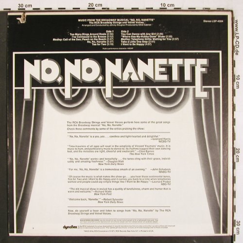 No,No Nanette and Showboat: Music of the Broadway Musical, RCA (LSP-4504), US, co, 1971 Typ: LP Best.-Nr.: V3619 Preis: 7,50 Euro