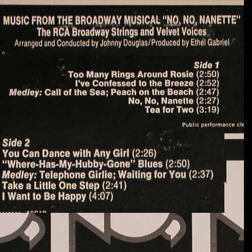 No,No Nanette and Showboat: Music of the Broadway Musical, RCA (LSP-4504), US, co, 1971 Typ: LP Best.-Nr.: V3619 Preis: 7,50 Euro