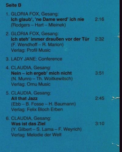 Chez Nous Berlin: Travestie à la carte, sign., Chez Nous Berlin (66.23901), D, 1986 Typ: LP Best.-Nr.: V3656 Preis: 9,00 Euro