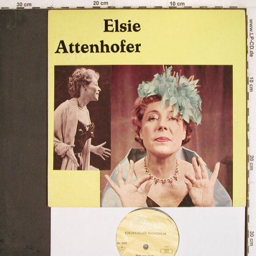 Attenhofer,Elsie: singt und spricht, Fotos on Cover, Opera (3421), D, Mono Typ: 10" Best.-Nr.: V388 Preis: 7,50 Euro