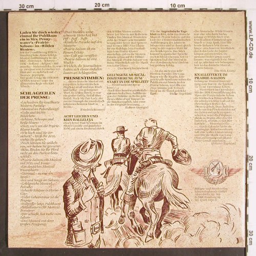 Prairie Saloon - Western Musical:  v. Heinz Wunderlich / Lotar Olias, Esplanade(1006), D, Foc,  - LP - V4 - 12,50 Euro