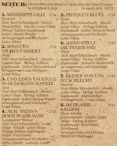 Prairie Saloon - Western Musical:  v. Heinz Wunderlich / Lotar Olias, Esplanade(1006), D, Foc,  - LP - V4 - 12,50 Euro