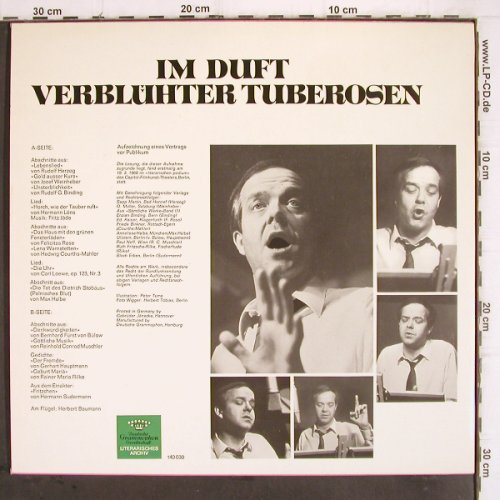 Wigger,Stefan: Im Duft Verblühter Tuberosen (Live), D.Gr. Literatur(140 030), D, 1968 - LP - V639 - 12,50 Euro