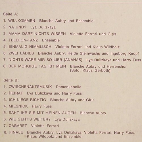 Cabaret: Originalaufnahme, Preiser(SPR 3220), A, 1970 - LP - V734 - 6,00 Euro