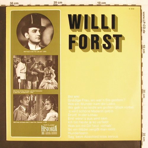 Forst,Willi: Same - hist. Aufnahmen, Historia(H 610), D, 1969 - LP - V757 - 6,00 Euro