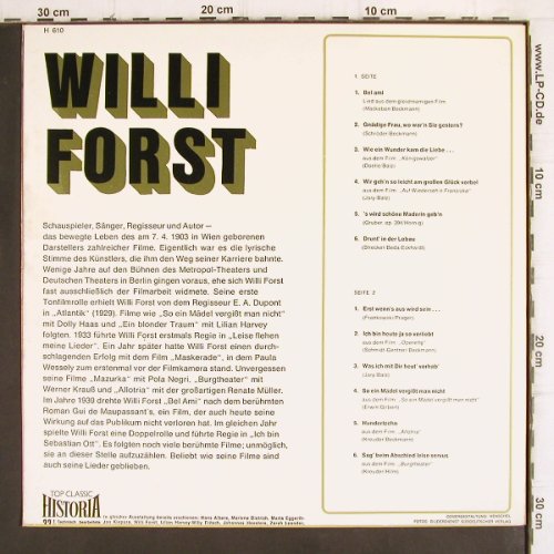 Forst,Willi: Same - hist. Aufnahmen, Historia(H 610), D, 1969 - LP - V757 - 6,00 Euro