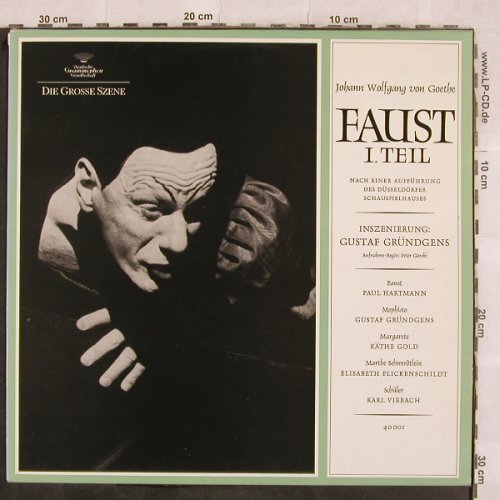Faust - Goethe: 1Teil, Die Grosse Szene, D.Gr.(40 001), D, 1966 - LP - X177 - 6,00 Euro