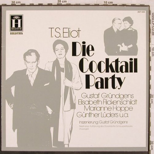Die Cocktail Party - T.S.Eliot: Gründgens,Flickenschild..'65, Heliodor(2571 023), D, Ri,  - LP - X181 - 6,00 Euro