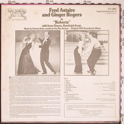 Astaire,Fred and Ginger Rogers: Roberta, Orign. 1935 Soundtrack, Sandy Hook Records(SH-2061), US, 1982 - LP - X1832 - 6,00 Euro