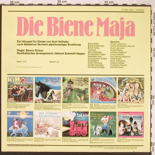 Biene Maja: Hörspiel, Kurt Vethake, Ariola(27 600 XAW), D, 1977 - LP - X1836 - 5,50 Euro