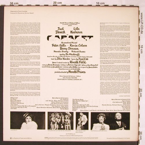 Cabaret: Original London Cast '1973, CBS Embassy(31 490), UK, Ri,  - LP - X1841 - 5,50 Euro