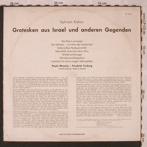 Kishon,Ephraim: Paula Wessely&Fried.Torberg lesen, Preiser Records(PR 3196), A,vg+/m-,  - LP - X2408 - 5,00 Euro