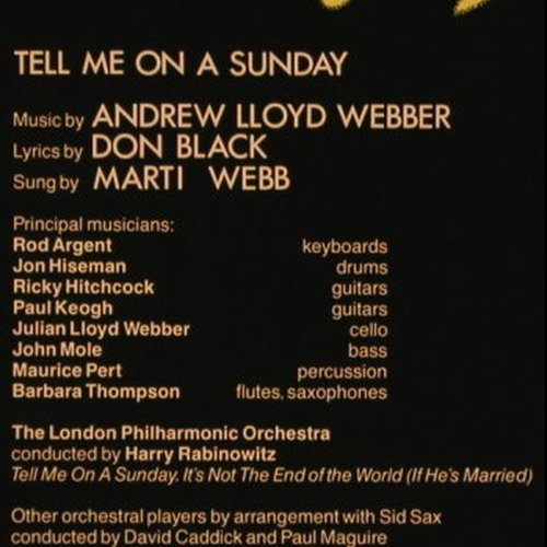 Webb,Marti: Tell Me On A Sunday,A.L.Webber, Foc, Polydor(2383 570), D, 1980 - LP - X2575 - 5,00 Euro