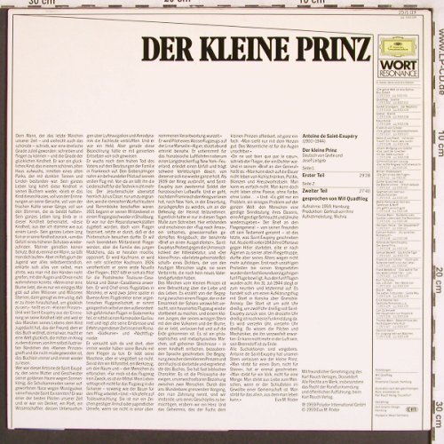 Der Kleine Prinz: Will Quadflieg spricht, Deutsche Grammophon(2571 119), D, Ri, 1959 - LP - X3468 - 6,00 Euro