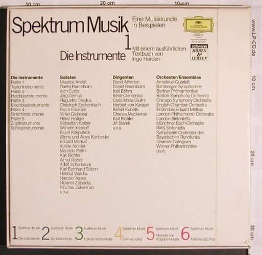 V.A.Spektrum Musik: 1 - Die Instrumente, Box, D.Gr./Schwann(5666 887), D, 1979 - 5LP - X4035 - 25,00 Euro