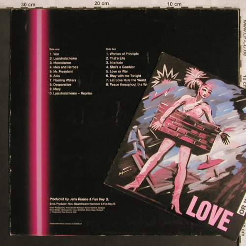 Love or War: Jens Krause & Fun Key B.,vg+/m-, Nds.Staatstheater Hannov(572-13 012), D,Booklet, 1989 - LP - X4052 - 7,50 Euro