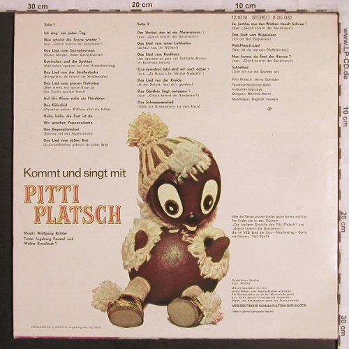 Pitti Platsch: Kommt und singt mit, Eterna(8 35 032), DDR, 1977 - LP - X4225 - 6,00 Euro