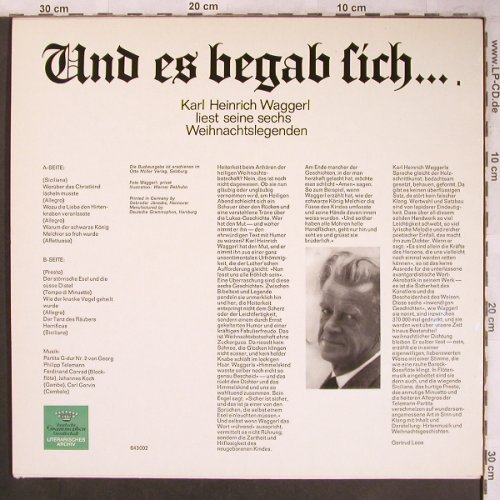Waggerl,Karl Heinrich: Und es begab sich..sechsWeihnachtsl, D.Gr.(643 002), D, 1968 - LP - X4496 - 7,50 Euro