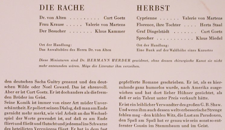 Goetz,Curt & Valerie von Martens: Heiter und Besinnlich Folge 9, Electrola(STE 80 493), D,  - LP - X4983 - 6,00 Euro