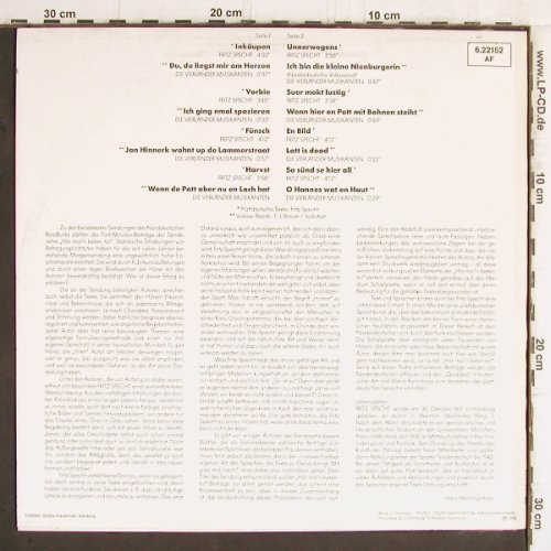 Specht,Fritz: Hor Mol'n Beten To, Telefunken(6.22152 AF), D, 1975 - LP - X5502 - 7,50 Euro