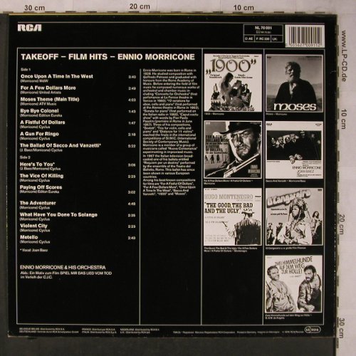 Morricone,Ennio: Film Hits-Take Off!, Ri, RCA(NL 70 091), D, 1978 - LP - X5666 - 5,00 Euro