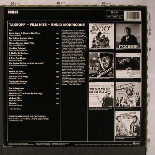 Morricone,Ennio: Film Hits-Take Off!, Ri, RCA (NL 70 091), D, 1978 Typ: LP Best.-Nr.: X5666 Preis: 5,00 Euro