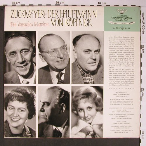 Zuckmayer,Carl: Der Hauptmann von Köpenick,R.Platte, D.Gr.(44 008), D, m-/vg+, 1962 - LP - X5862 - 7,50 Euro