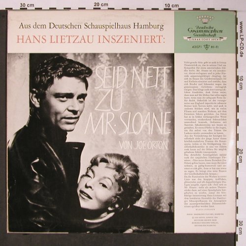 Seid nett zu Mr.Sloane: Hans Lietzau Inszeniert, Joe Orton, D.Gr.Hardy Krüger(43 071), D, m-/vg+, 1965 - LP - X5863 - 20,00 Euro