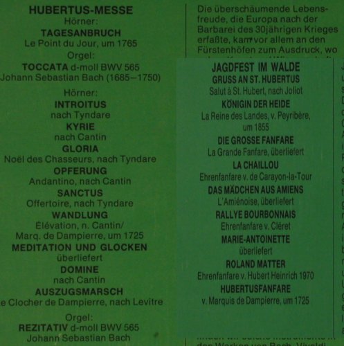 Barocke Hörnerklänge in Dom und Au: Hubertusmesse m.Orgel,Jagdfest.., Privat(F 666 089), D, VG+/m-,  - LP - X5881 - 6,00 Euro