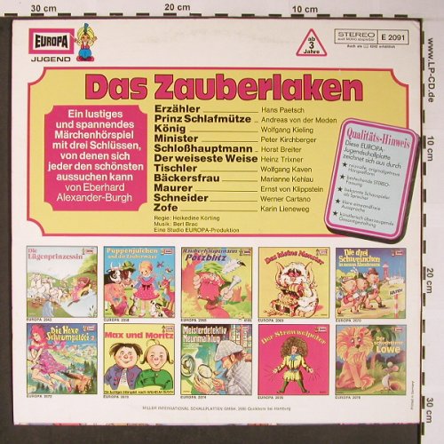 Das Zauberlaken: von Eberhard Alexander-Burgh, Europa(E 2091), D, m-/vg+, 1975 - LP - X5894 - 5,50 Euro