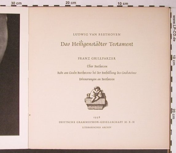 Das Heiligenstädter Testament: Rede am Grab Beethovens-Werner Hinz, D.Gr.(42 002 LPES), D,VG+/VG+, 1958 - 10inch - X5958 - 4,00 Euro