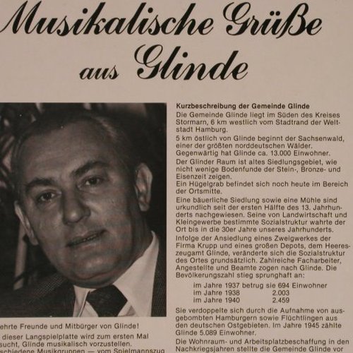 V.A.Musikalische Grüße aus Glinde: Chorvereinigung, E.Hinz,WishingWell, Bodo A. Heise(BH 17180), D,  - LP - X6707 - 10,00 Euro