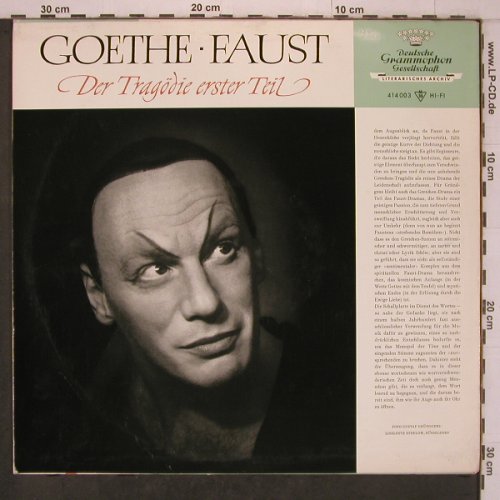 Goethe,J.W.von: Der Tragödie erster Teil, D.Gr. Literatur(414 003), D,  - LP - X7603 - 9,00 Euro
