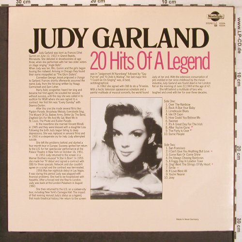 Garland,Judy: 20 Hits of a Legend, Nostalgia(22004), D,  - LP - X7980 - 7,50 Euro