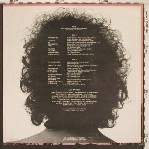 Hair - Public Theater: An American Tribal loverock Musical, RCA(PRS-319), US,vg+/vg+,  - LP - X8014 - 7,50 Euro