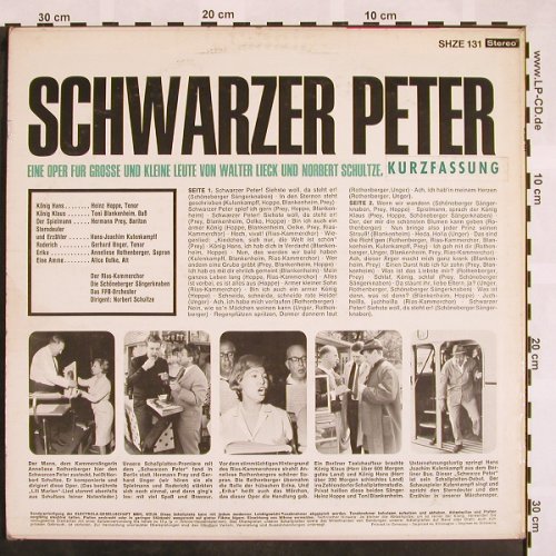 Schwarzer Peter: Oper für Grosse und kleine Leute, HörZu(SHZE 131), D,  - LP - X801 - 7,50 Euro