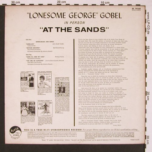 Gobel,Lonesome George: In Person"At The Sands", Decca (DL 74163), US Typ: LP Best.-Nr.: X8502 Preis: 7,50 Euro