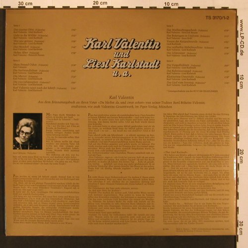 Valentin,Karl: Das Gr.Erinnerungs-Album 2.Folge, Telefunken(TS 3170/1-2), D Foc, 1972 - 2LP - X9086 - 9,00 Euro