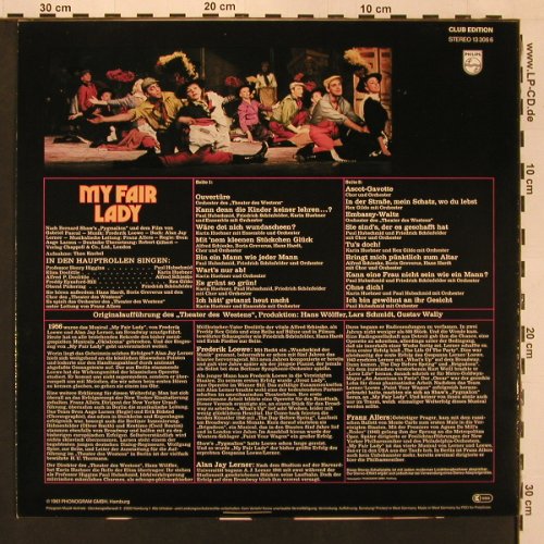 My Fair Lady: Karin Huebner, Paul Hubschmid, 1961, Philips (13 306 6), D,Ri,DSC Typ: LP Best.-Nr.: X9088 Preis: 6,00 Euro