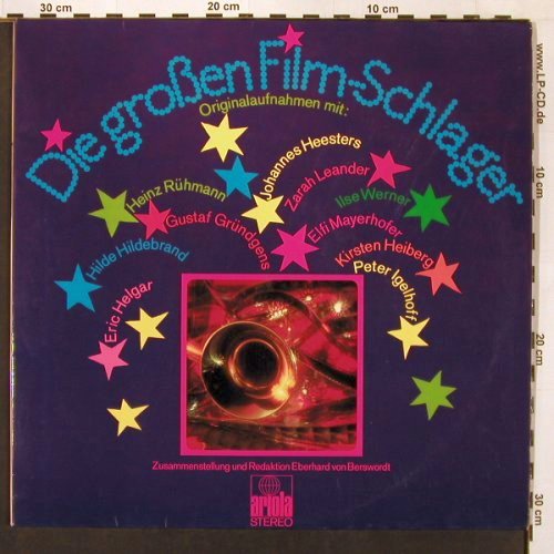 V.A.Die großen Film-Schlager:  Rühmann, I.Werner.., 30-40ger, Foc, Ariola(80 726 XU), D,  - 2LP - X9100 - 9,00 Euro