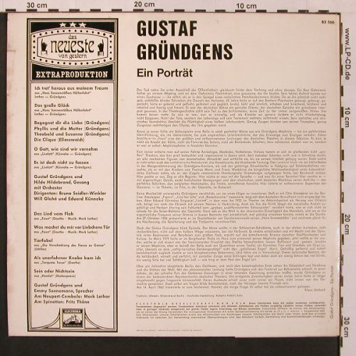 Gründgens,Gustaf: Ein Porträt, m-/vg+, Electrola(83 566), D,  - LP - X9113 - 6,00 Euro