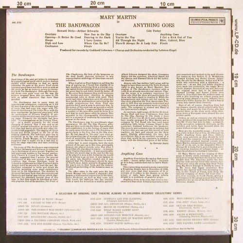Martin,Mary: The Bandwagon,Anything goes, FS-New, Columbia (AML4751), US, 1973 Typ: LP Best.-Nr.: X9214 Preis: 9,00 Euro