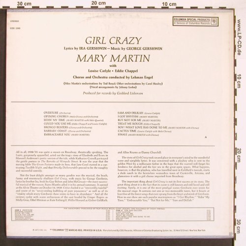 Martin,Mary: In Gershwin's Girl Crazy, Columbia (COS 2560), US, 1973 Typ: LP Best.-Nr.: X9215 Preis: 9,00 Euro