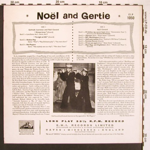 Lawrence,Gertrude and Noel Coward: Noel and Gertie, EMI (CLP 1050), UK Typ: LP Best.-Nr.: X9267 Preis: 9,00 Euro