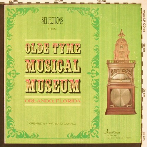 Old Tyme Musical Museum: Orlando,Fl. Select.from, Americana (AR LPMS 2050), US, 1970 Typ: LP Best.-Nr.: X9377 Preis: 6,00 Euro
